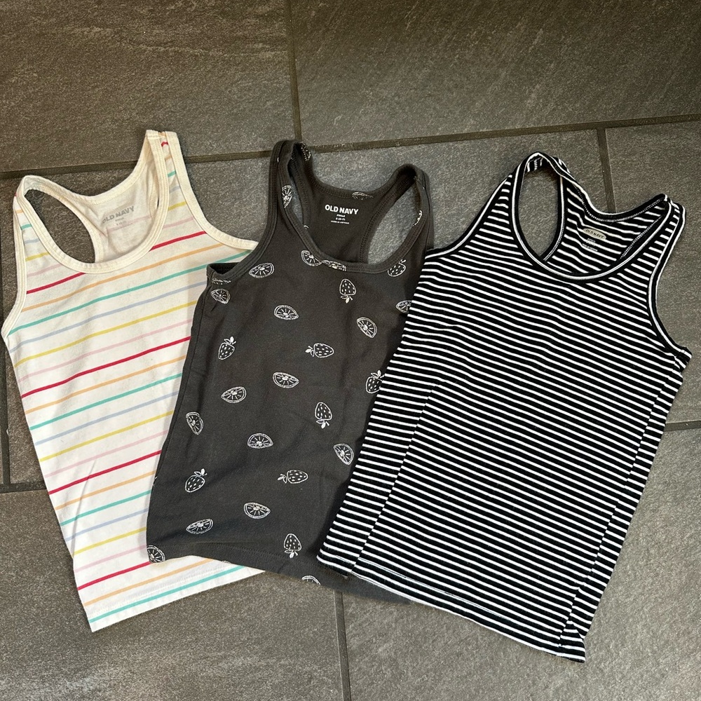 Old Navy Girls Fitted Tanks - Set of 3